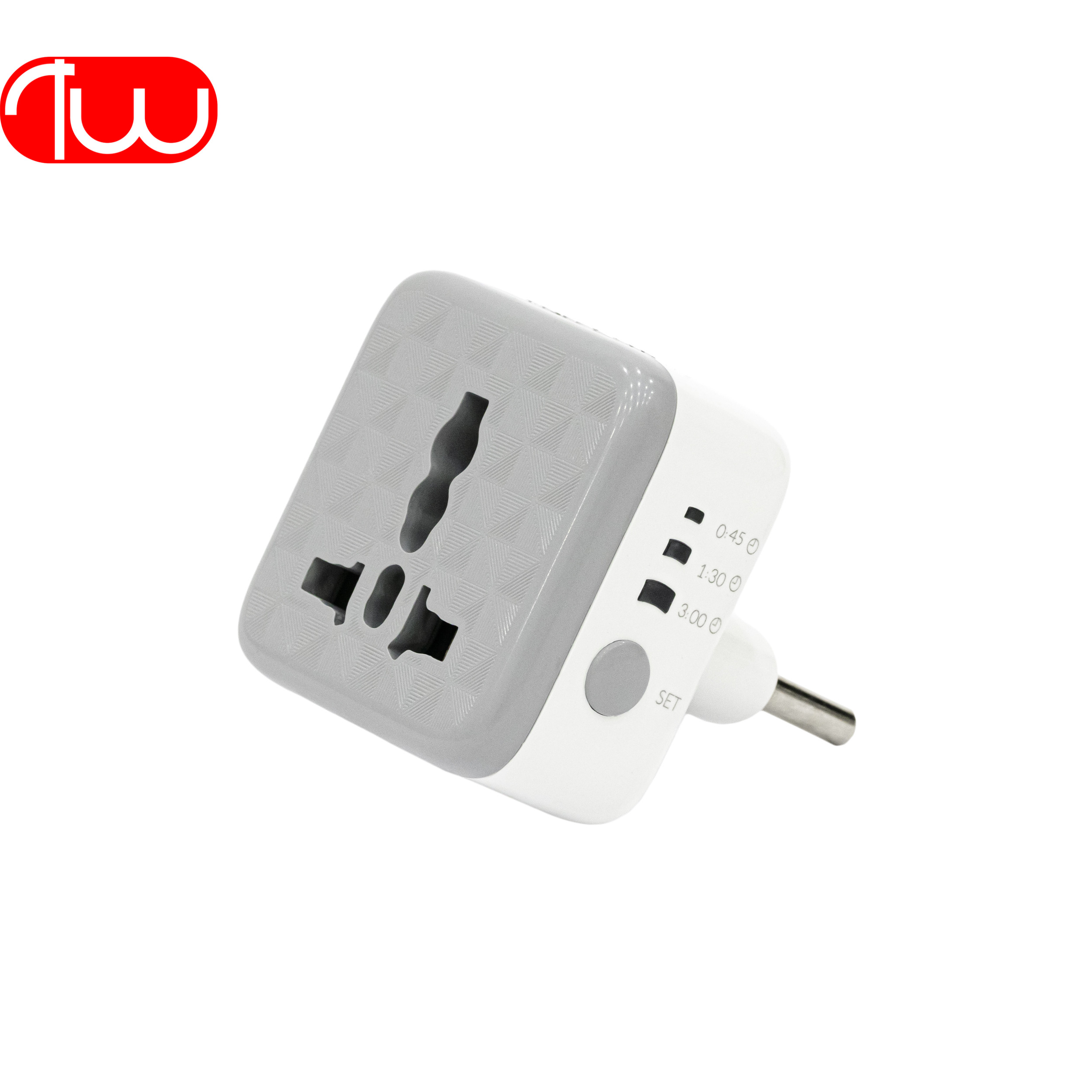 تبدیل برق 3 به 2 تایمردار TW مدل TW Adaptor AK59گارانتی مادالعمر